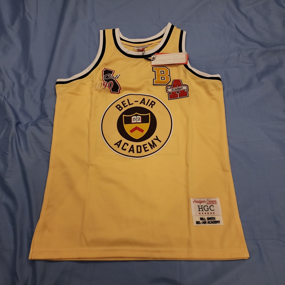 HEADWEAR CLASSICS MEN'S BEL-AIR ACADEMY WILL SMITH #14 BASKETBALL JERSEY MEDIUM